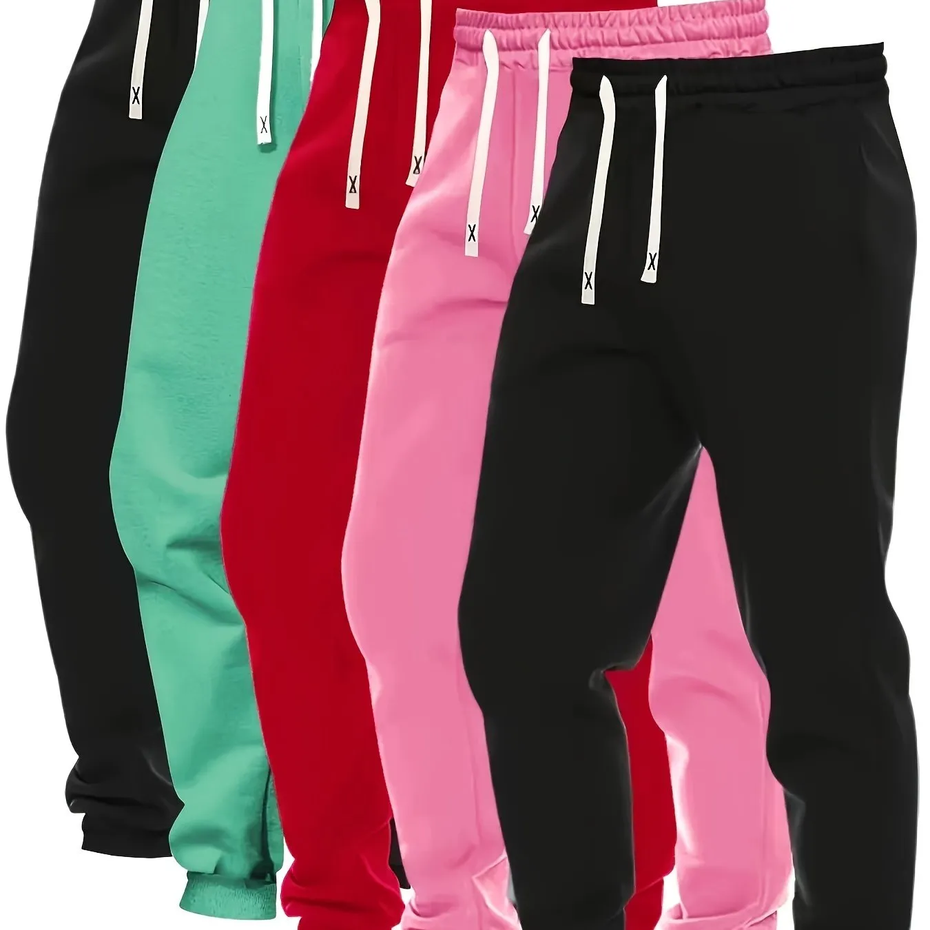 5-Pack Women's Loose Fit Drawstring Joggers for Fall/Winter Activewear