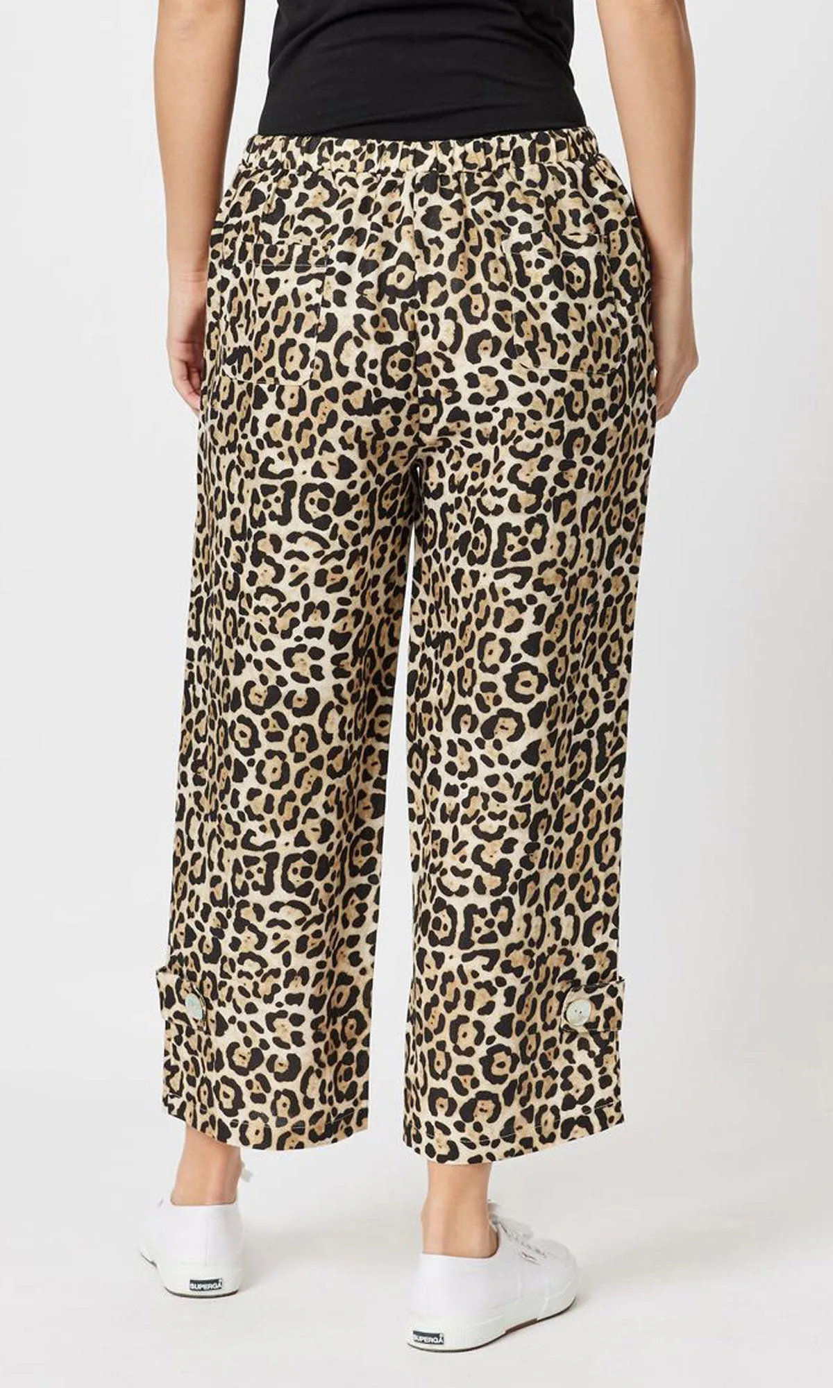 Animal Print Linen Pant