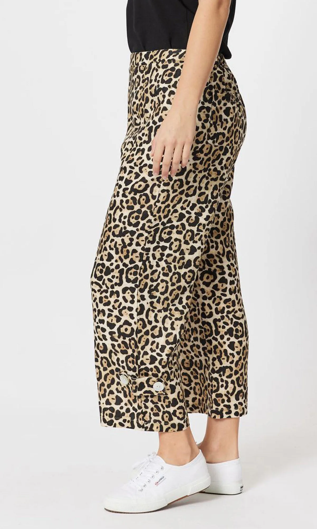 Animal Print Linen Pant