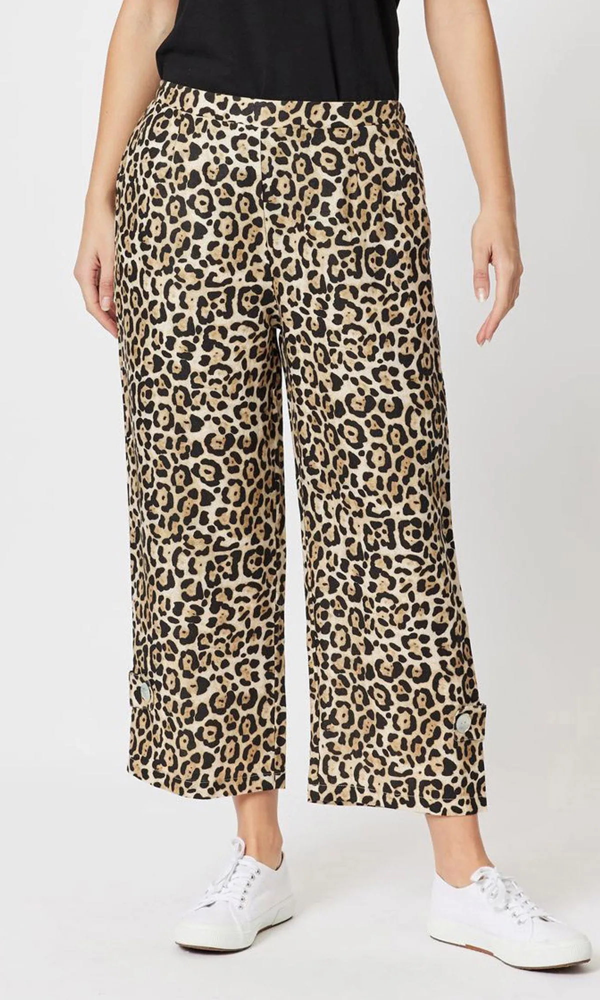 Animal Print Linen Pant