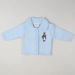 Baby Boy Cardigan - Blue - Rabbit Embroidery