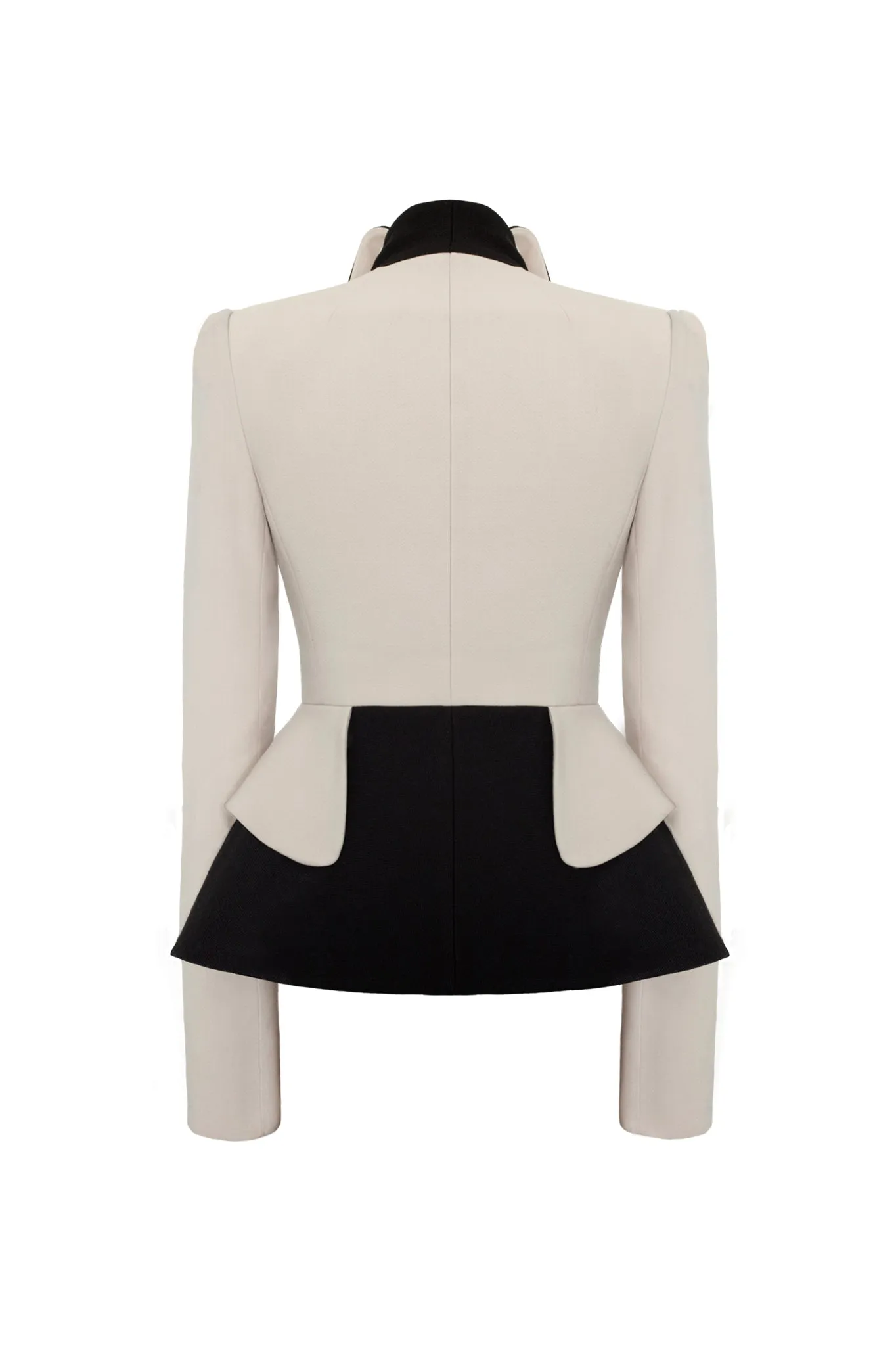 Beige and Black Wool "Dietrich" Jacket