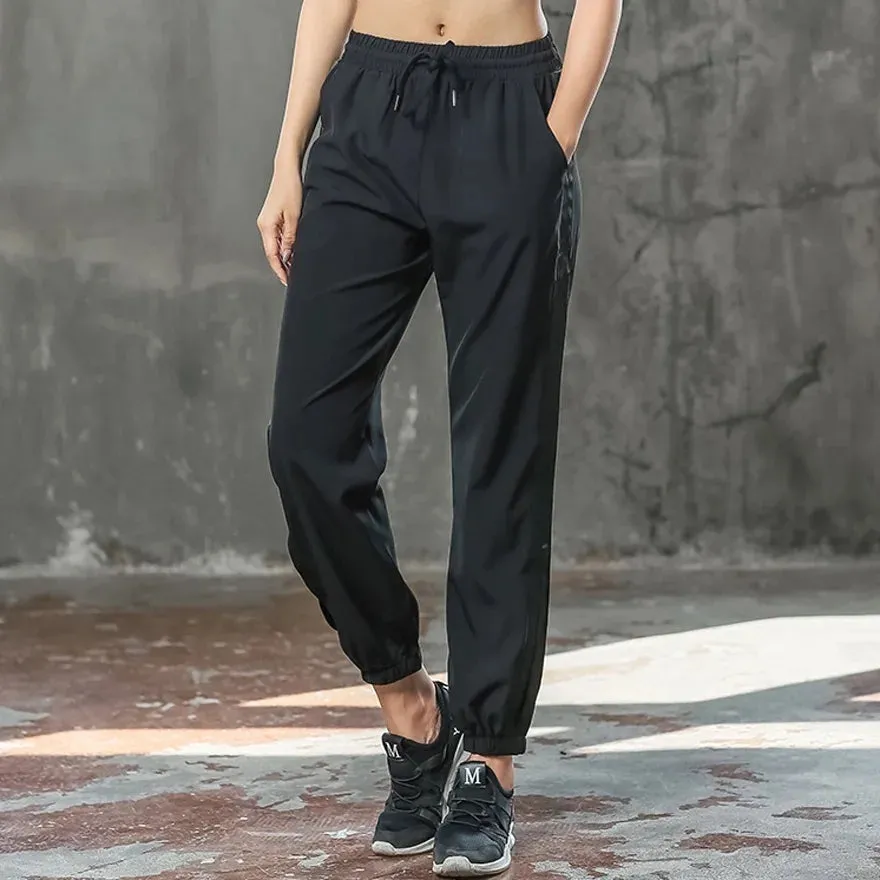 Breathable Drawstring Pocket Straight Leg Sweatpants