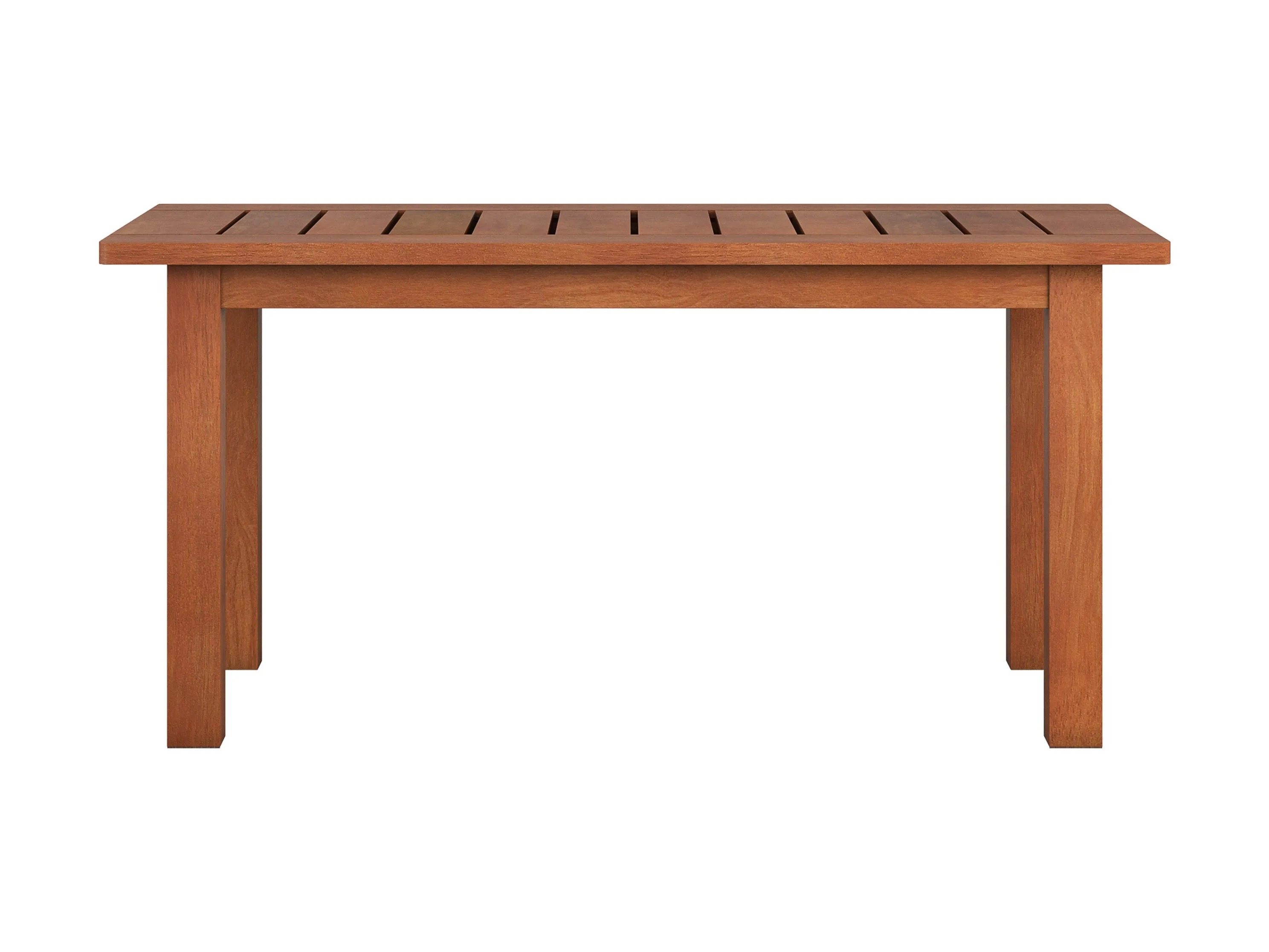 Brown Hardwood Outdoor Coffee Table