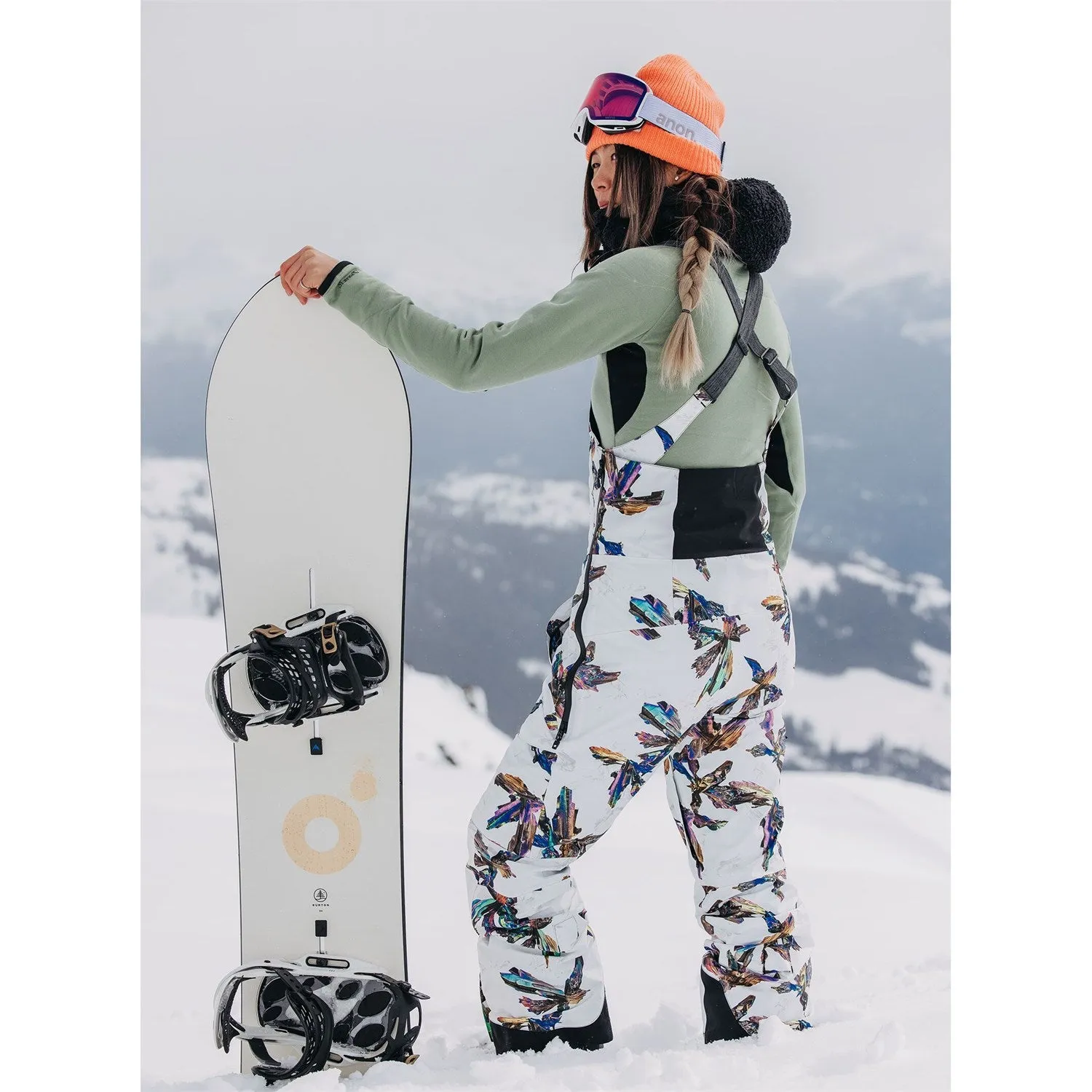 Burton AK 2L GORE-TEX Kimmy Bib Pants in Stout White Crystals