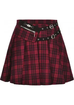 Camden [Red Plaid] | PLEATED SKIRT