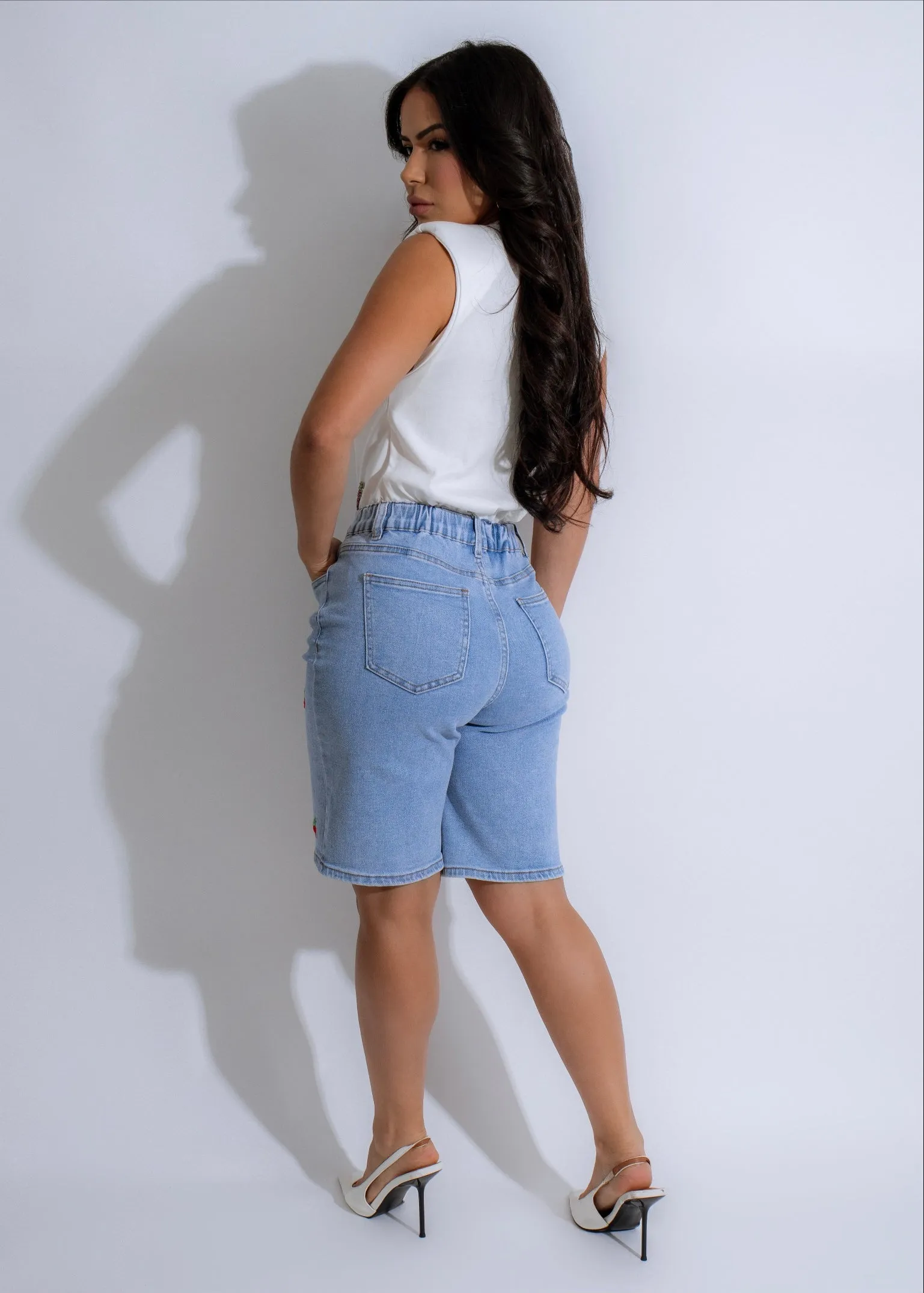 Cherry Pop Short Light Denim