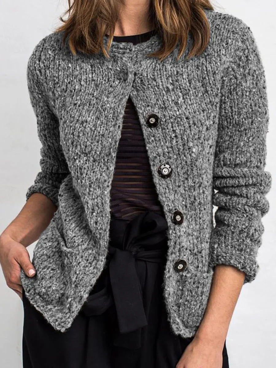 Cotton Blend Button Fashion Jacket