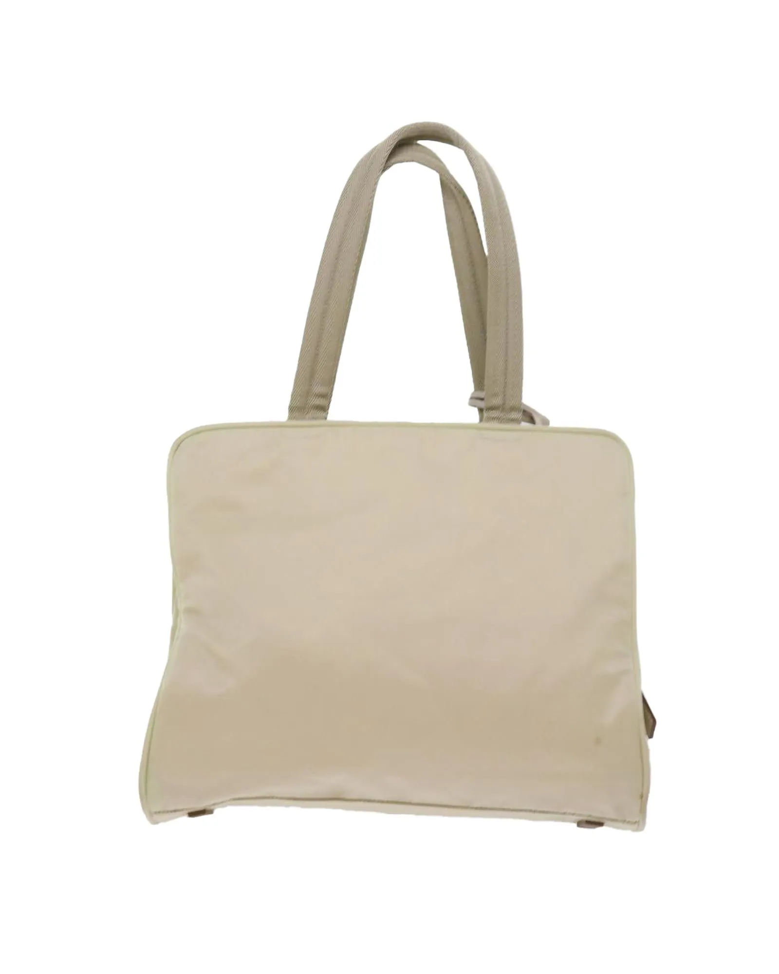 Cream Nylon Hand Bag with Clochette