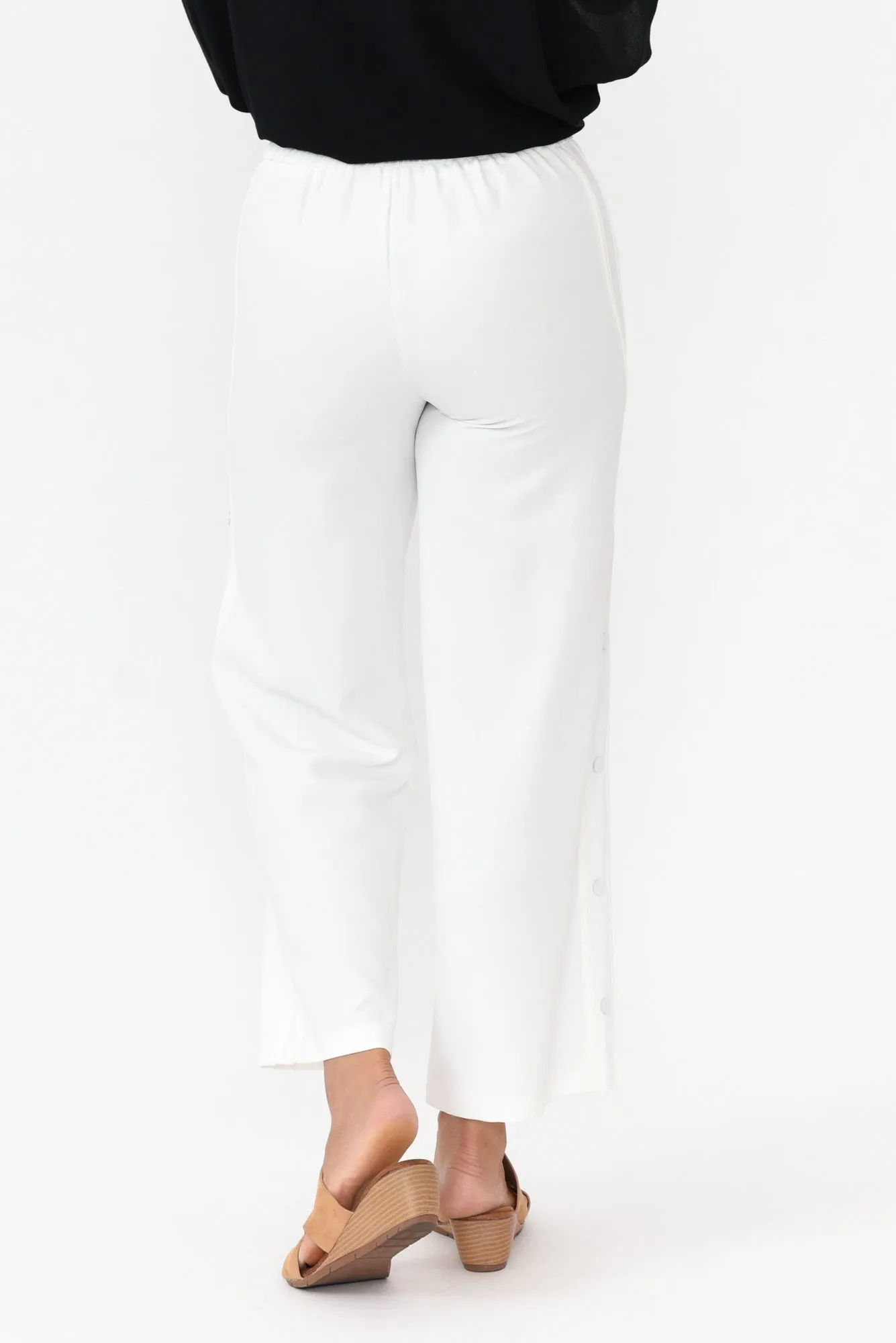 Estelle White Wide Leg Pants