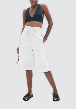 Florence FLR - Knee Pants | White Dove