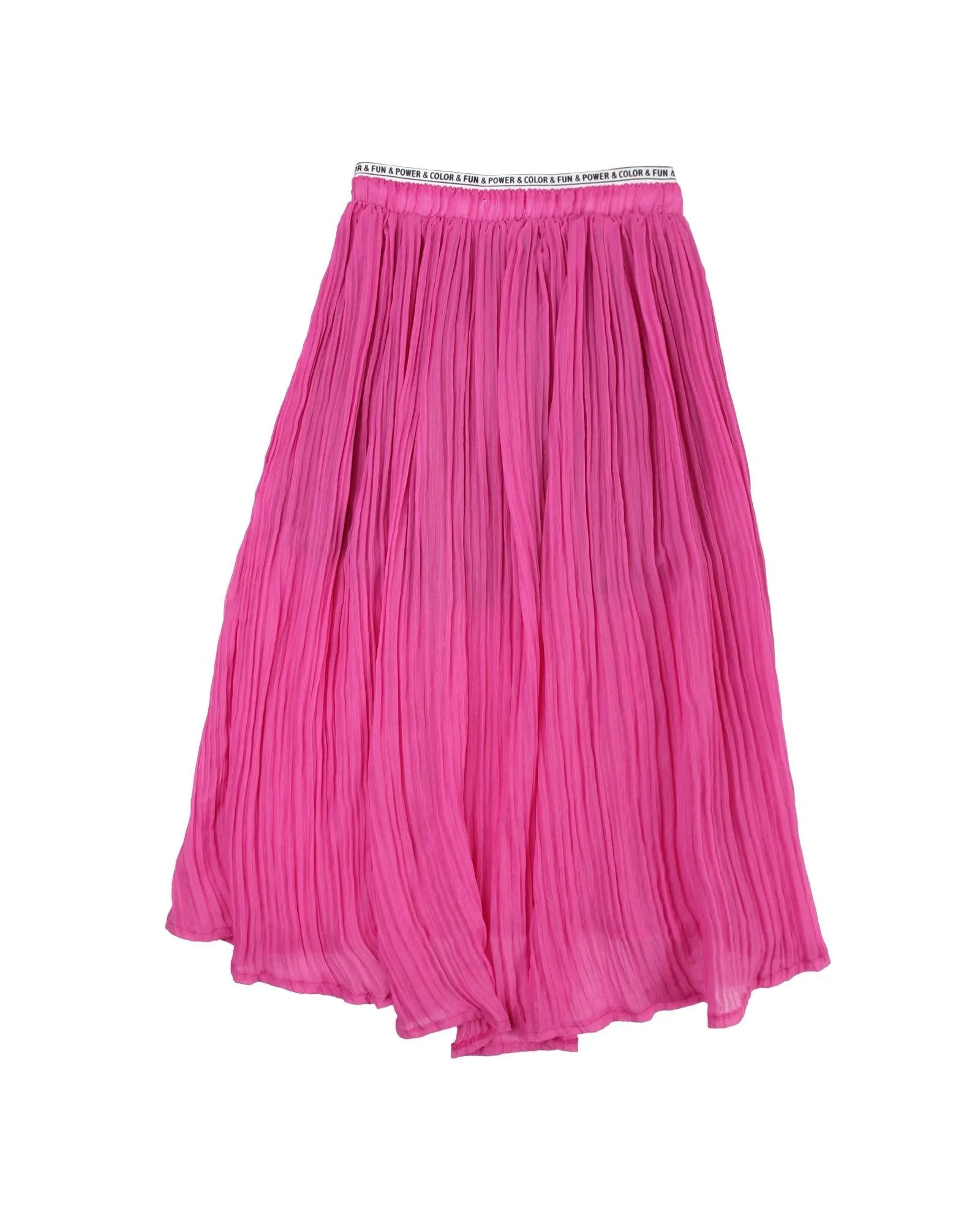 FunFun Womens Pleated Chiffon High-Low Midi Skirt