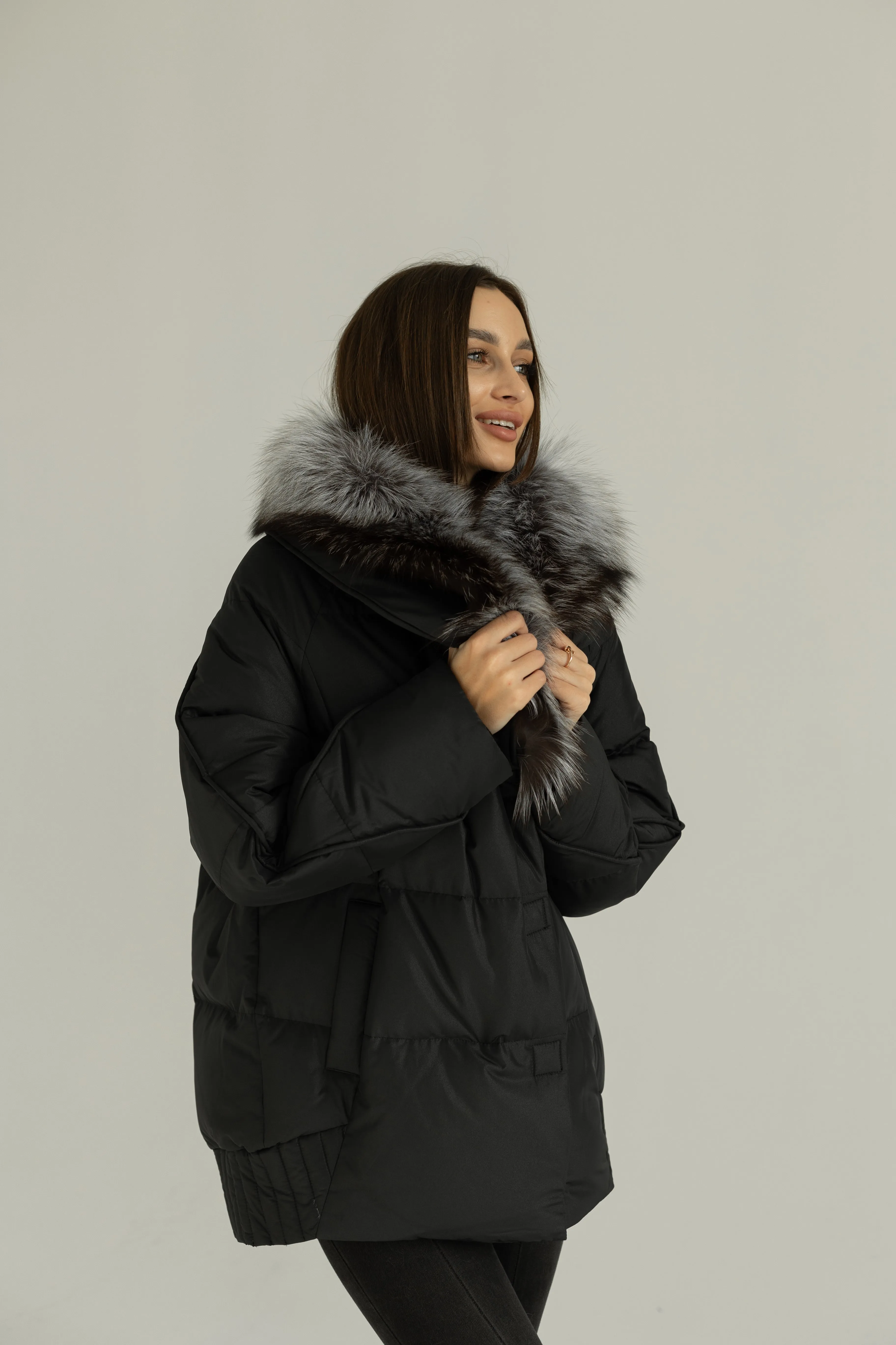 Genuine Silver Fox Down Fill Jacket