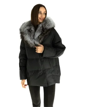 Genuine Silver Fox Down Fill Jacket