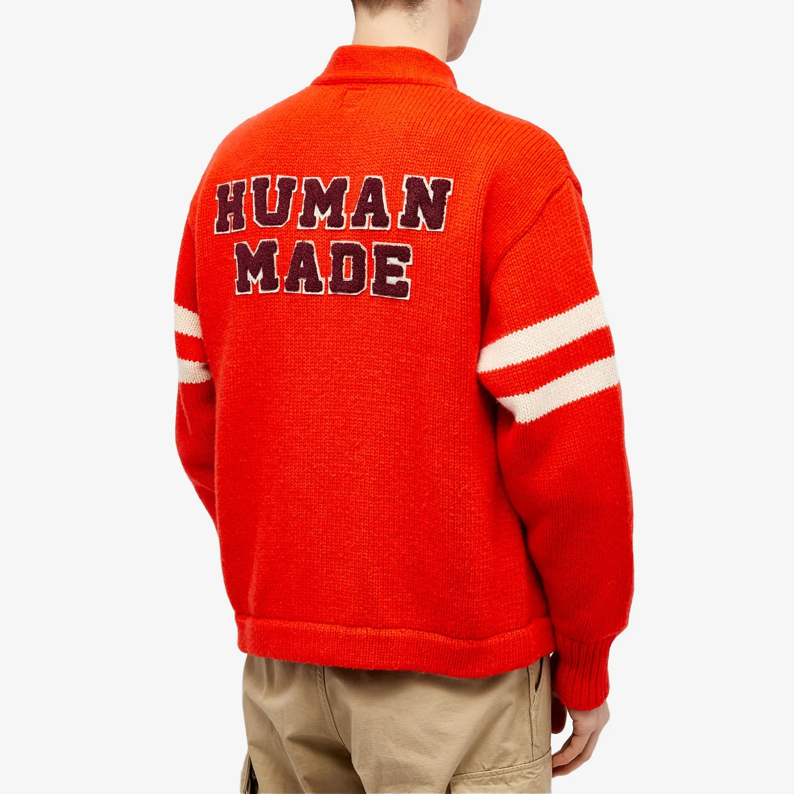 Human Made Low Gauge Knit Cardigan, Orange