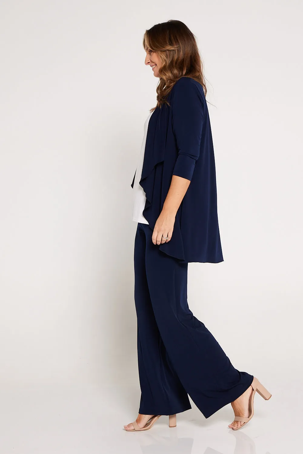 Kamala Wide Leg Pants - Navy