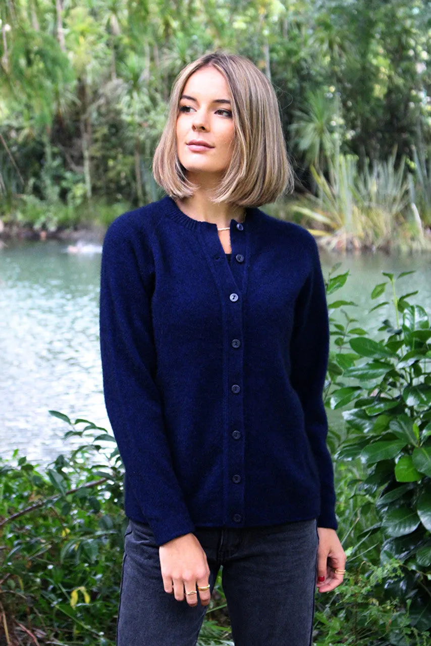 Lothlorian Plain Button Cardigan - Possum Merino 9937