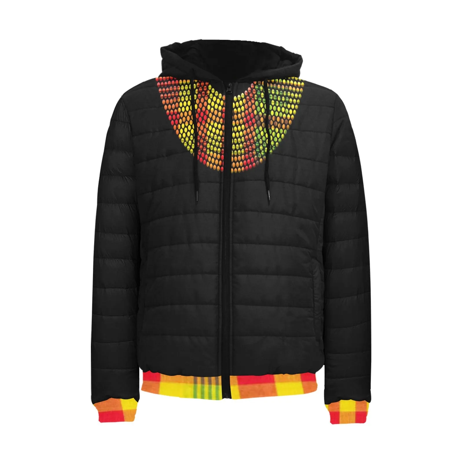 MADRAS STRASS PADDED HOODIE JACKET Men's Padded Hooded Jacket