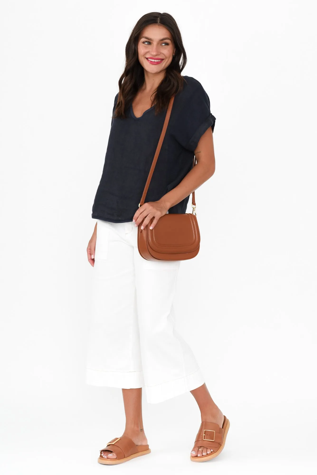 Narcy Ivory Wide Leg Jeans