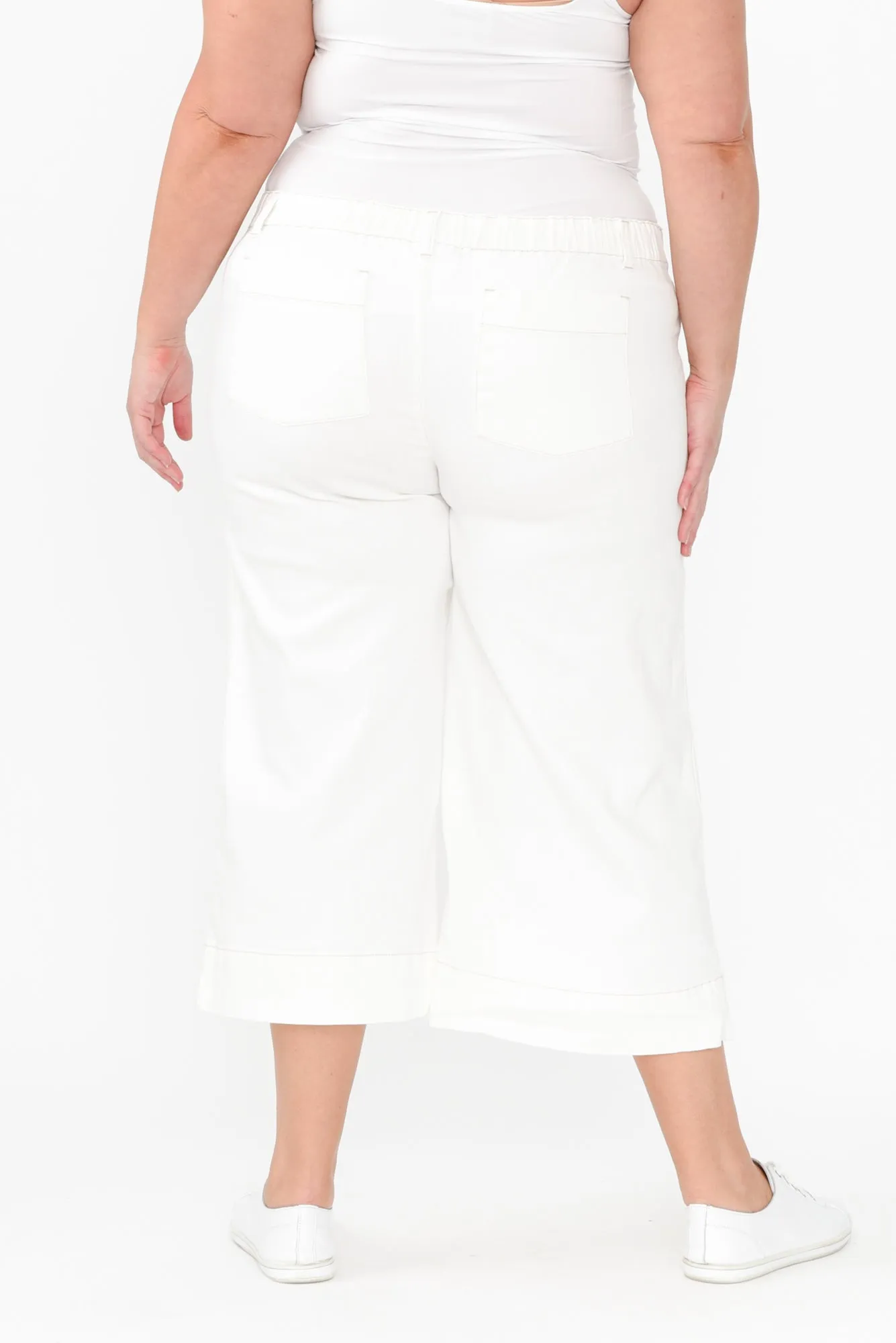 Narcy Ivory Wide Leg Jeans