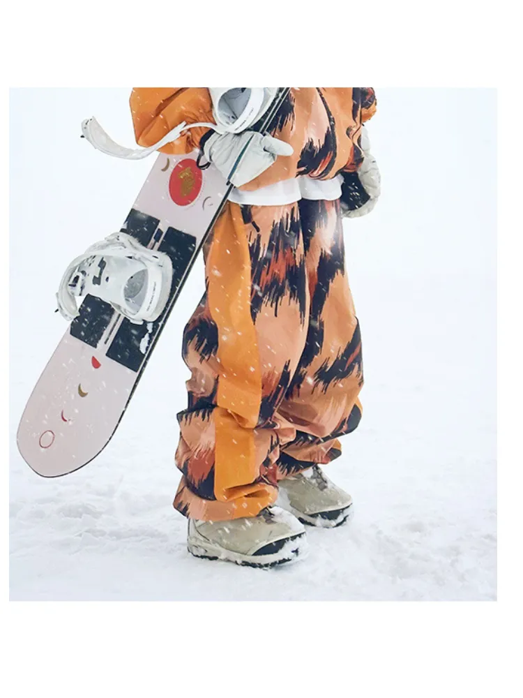 NIS Leopard Print Shell Snow Pants - Unisex