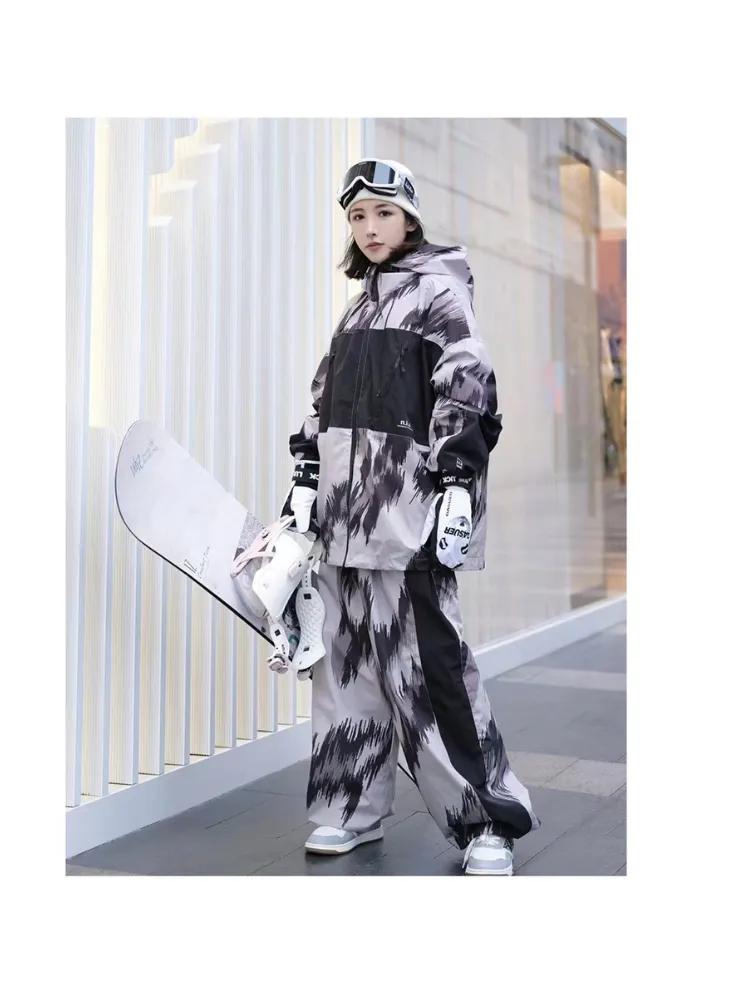 NIS Leopard Print Shell Snow Pants - Unisex