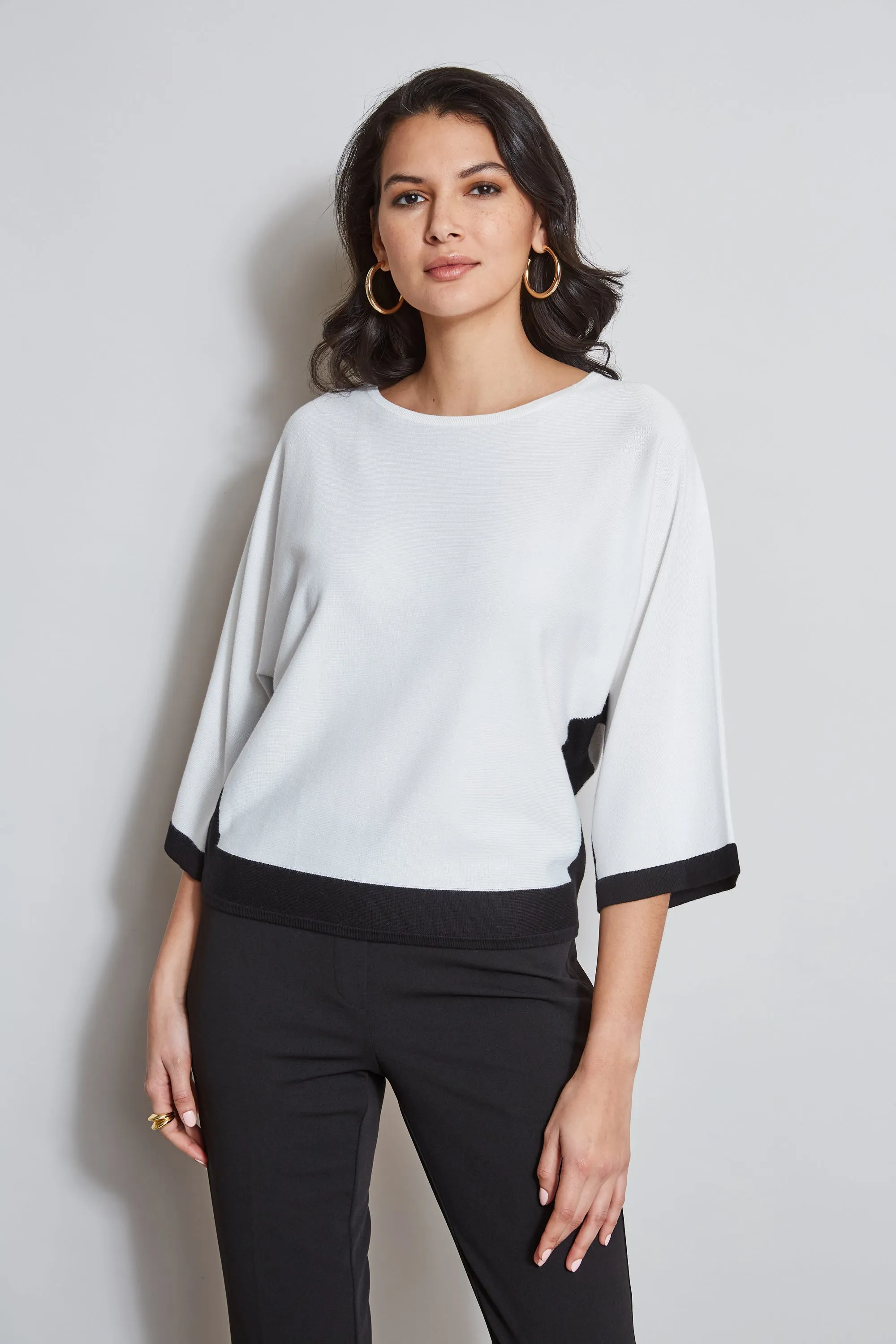 T-Tahari Color Blocked Hem Sweater