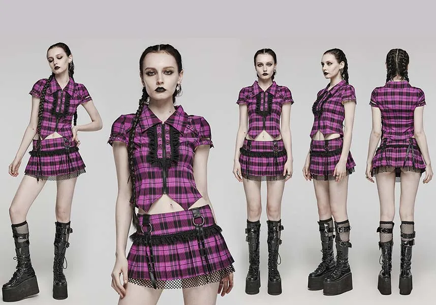 Uriah Tartan [Magenta/Black] | SHIRT*